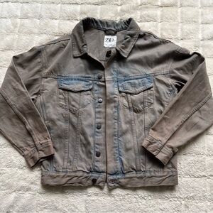Zara Men’s Rust Effect Denim Jean Jacket